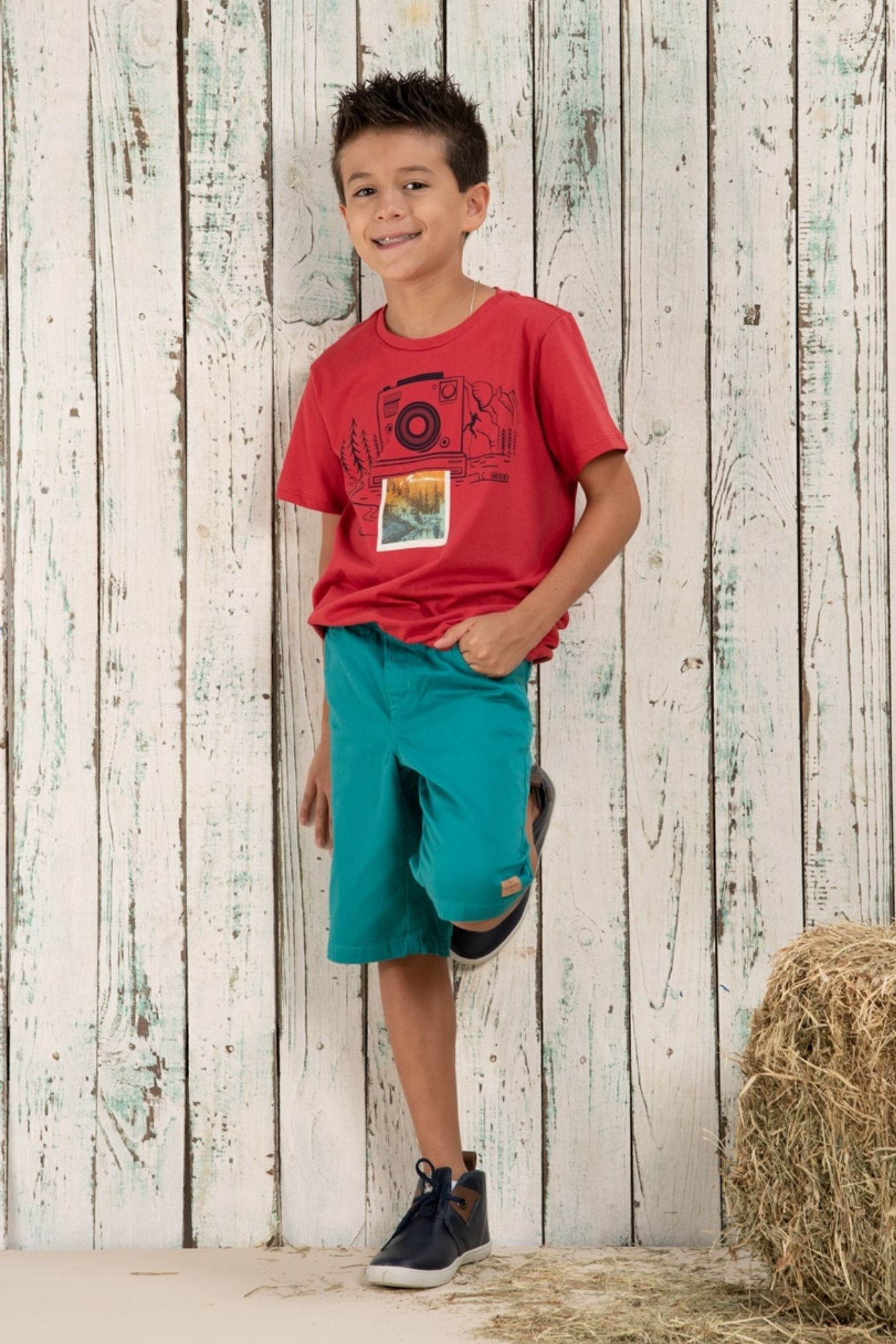 T-Shirt infantil com estampa de fotografia