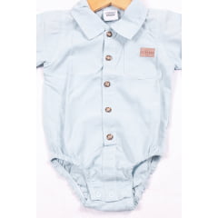 Body/camisa social flamê bebê com bolso