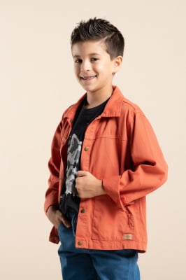 Jaqueta infantil color com bolso