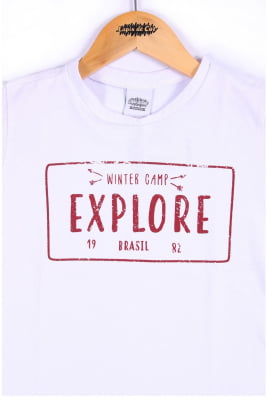 T-Shirt infantil com estampa explore